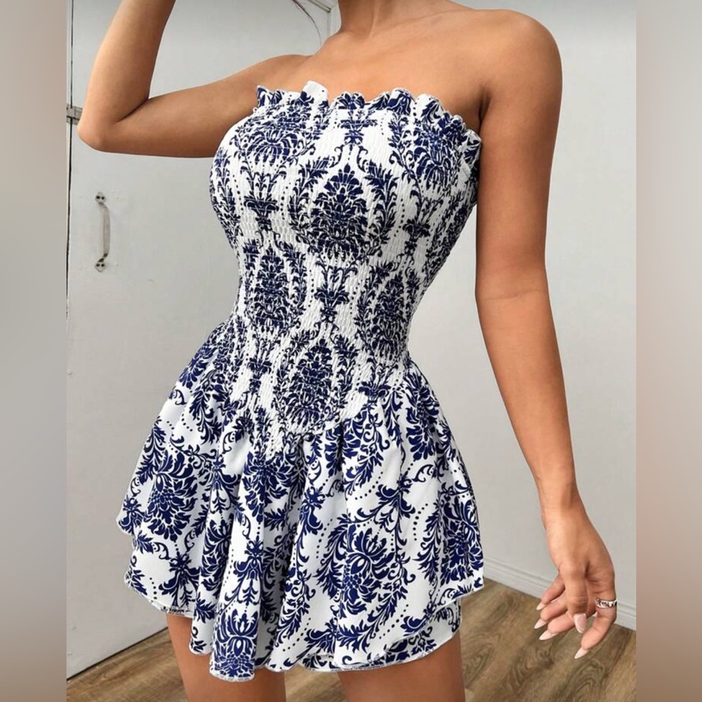 Elegant Strapless Women’s Romper
